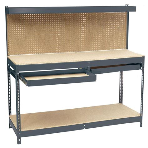 workbench with outlet and drawers